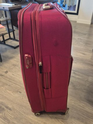 Maleta Grande Samsonite 1910 Tela Roja  Expandible