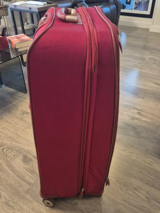 Maleta Grande Samsonite 1910 Tela Roja  Expandible