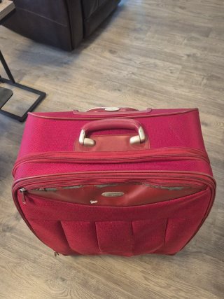 Maleta Grande Samsonite 1910 Tela Roja  Expandible