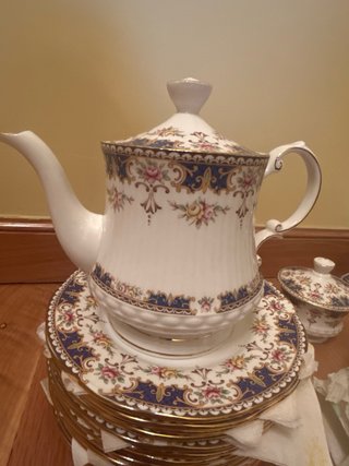 Juego de té porcelana inglesa Queens.Impecable.