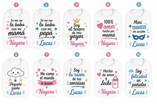 Baberos personalizados para bebé
