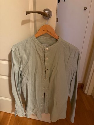 Camisa Zara cuello mao verde