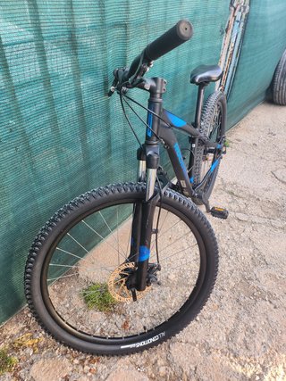 Bicicleta Montaña Rockrider Negra/Azul