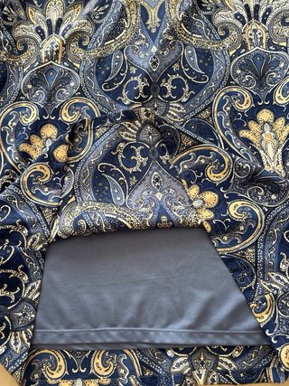 Vestido Amichi estampado azul y dorado Talla S