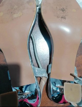 Sandali Shein Argento Tg 40 con tacco 8 cm