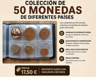 Colección 50 Monedas Diversos Países