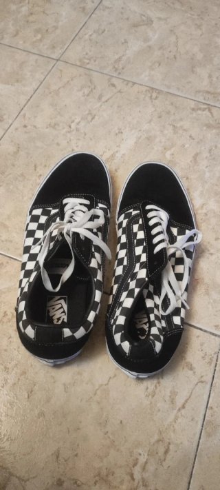 Zapatillas Vans Checkerboard Negras y Blancas