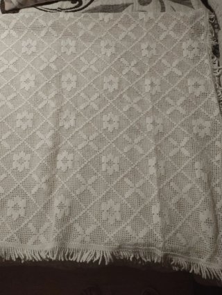 Mantel Rectangular Vintage Artesanal 202x148