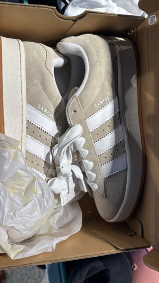 Adidas Campus Beige/Blanco Talla 43 1/3