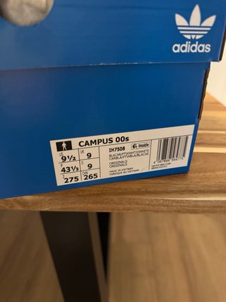 Adidas Campus Beige/Blanco Talla 43 1/3