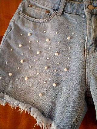 Conjunto Top Crochet y Shorts Perlas
