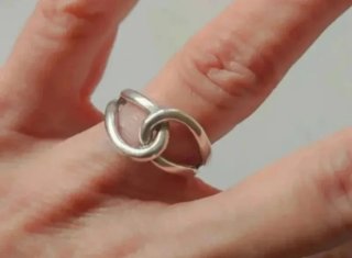 Anillos Plata Ley Corazón  Nudo