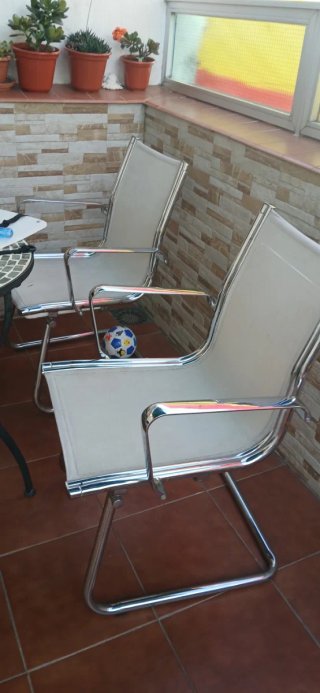 Sillas de terraza metal y tela