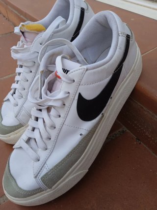 Nike Blazer low platform White/black N40 poco uso
