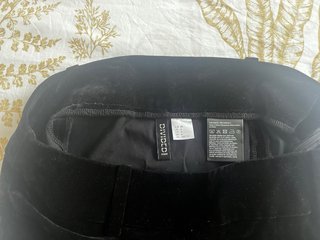 Falda mini H&M terciopelo negra