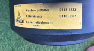 Filtro Aire motor Deutz BF4M1012 BF4M1013