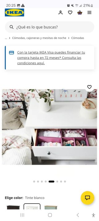 Cómoda 3 cajones Hemnes Blanca