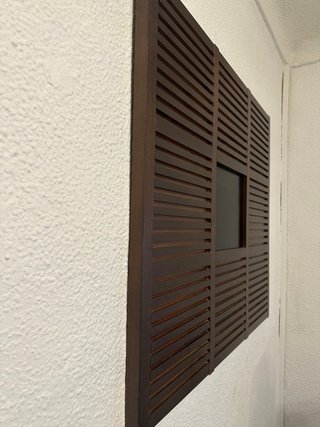 Cuadro decorativo madera marrón wengue