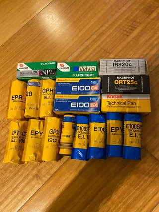Lote Películas Fotográficas 120 Fujifilm Kodak