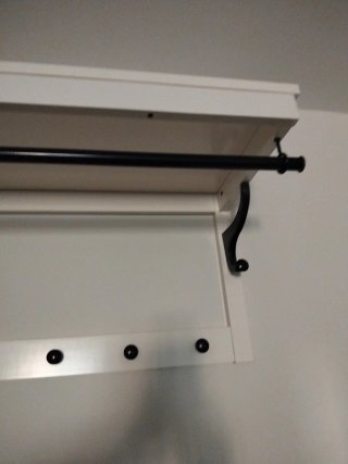Perchero Ikea Hemnes Blanco y Negro