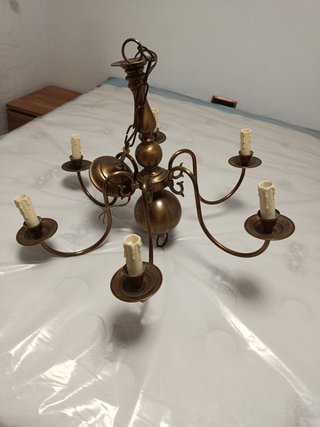 Lámpara araña 5 luces bronce