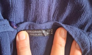 Blusa azul Stradivarius