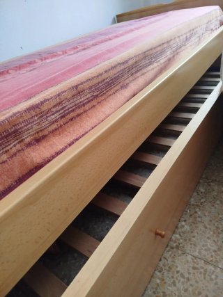 Cama doble nicho madera 90x190 cm