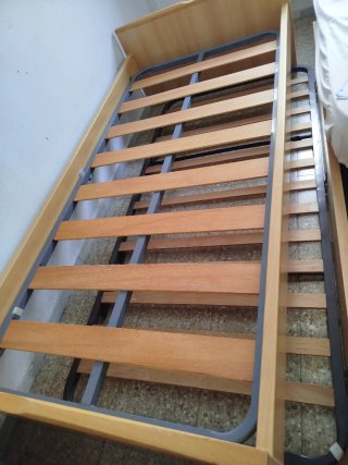 Cama doble nicho madera 90x190 cm