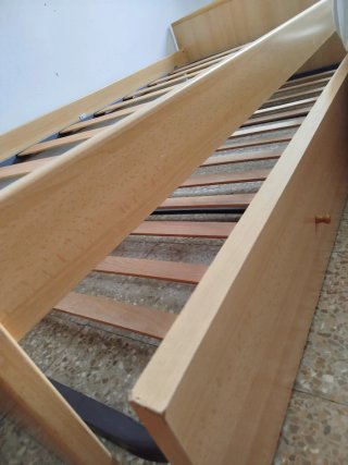 Cama doble nicho madera 90x190 cm