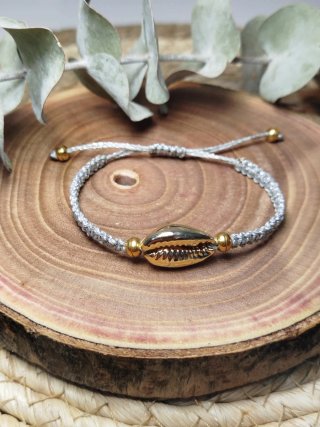 Pulsera Concha Macramé Ajustable