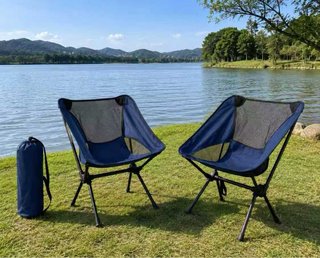 2 Sillas Camping Plegables con Funda
