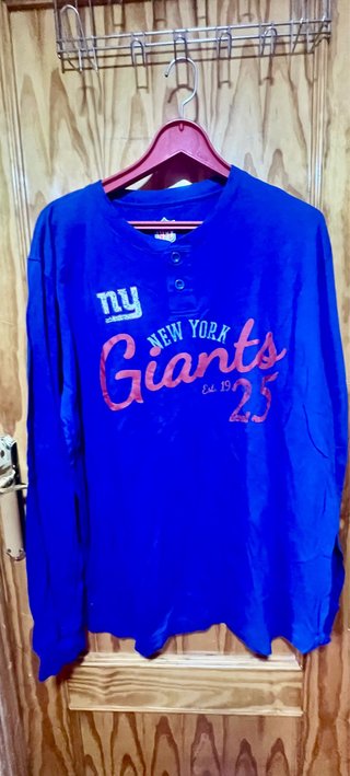 Camiseta NY Giants Manga Larga Azul