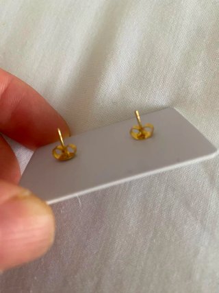 Pendientes Acero Inoxidable Trébol Negro y Dorado