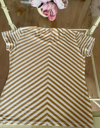 Camiseta Pedro del Hierro Rayas  Ocre y Blancas