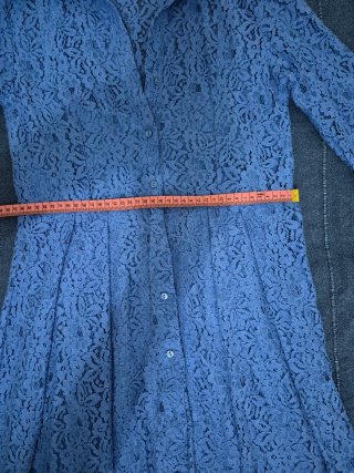 Vestido fiesta azul encaje