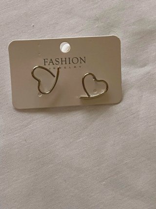 Pendientes Corazón Acero Plateado