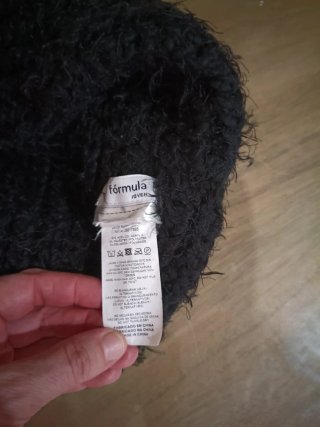 Cuello de punto negro mujer
