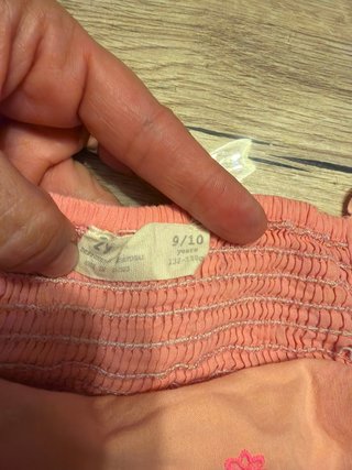 Blusa Zippy tirantes rosa bordada 9/10 años