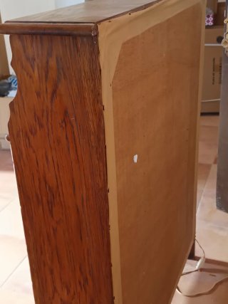 Mueble Librería Madera y Tela