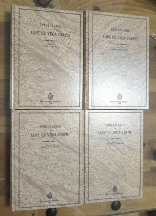 EPISTOLARIO DE LOPE DE VEGA - 4 TOMOS - LIBROS -