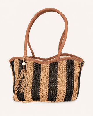 Bolso rafia trenzada bandolera u hombro - L