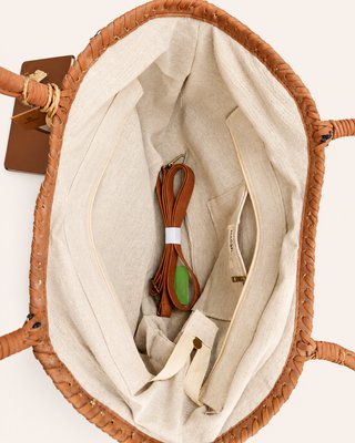 Bolso rafia trenzada bandolera u hombro - L