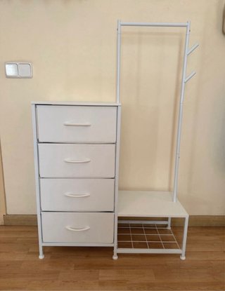 Cómoda Blanca con Cajones y Zapatero