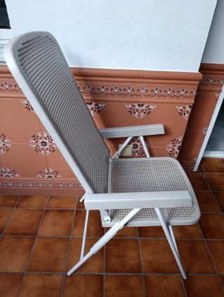 Conjunto Mesa y 4 Sillas Exterior PVC/Metal