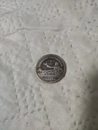 Moneda de Plata Antigua 1869