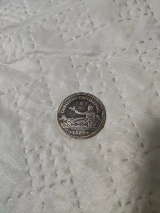 Moneda de Plata Antigua 1869