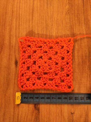 8 Mattonelle Granny Square Arancioni