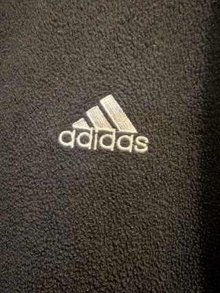 Forro Polar Adidas Negro Cremallera Completa