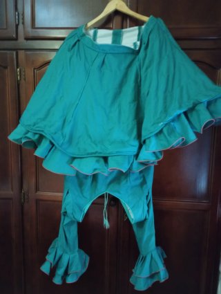 Traje Flamenca Nuevo Calidad Teal
