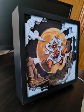 Shadow Box Luffy Gear 5 25x25cm